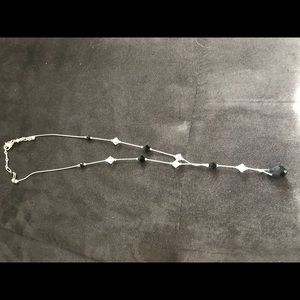 Black and white crystal necklace